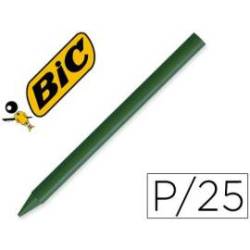 Lapices cera Plastidecor caja 25 unidades color verde oscuro