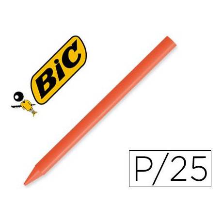 Lapices cera Plastidecor caja 25 unidades color naranja