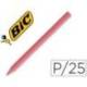 Lapices cera Plastidecor caja 25 unidades color rosa