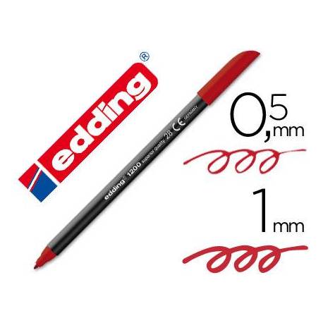 Rotulador Edding 1200 color rojo inglés