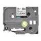 Cinta Brother TZE-141 18mm (ancho) x 8m (largo) laminada transparente/negro