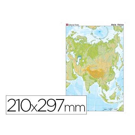 Mapa mudo Asia fisico