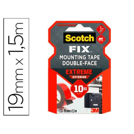 Cinta adhesiva Scotch doble cara super resistente