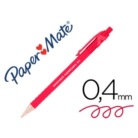 Boligrafo marca Papermate Flexgrip rojo 0,4 mm