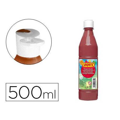 Tempera liquida Jovi marron 500 cc
