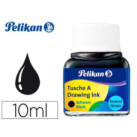 Tinta china pelikan color negro bote de 10 ml.