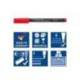 Rotulador Retroproyección Permanente Staedtler Lumocolor 318 Rojo Punta Superfina Redonda