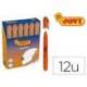 MARCADOR DE CERA GEL JOVI FLUORESCENTE COLOR NARANJA CAJA DE 12 UNIDADES
