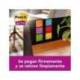 BLOC DE NOTAS ADHESIVA QUITA Y PON POST-IT SUPER STICKY 76X76 MM 90 HOJAS COLORES SURTIDOS PACK DE 21 + 3