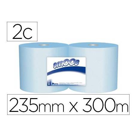 Bobina de papel industrial Amoos azul