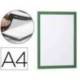 Porta anuncios magnetico adhesivo A4 verde