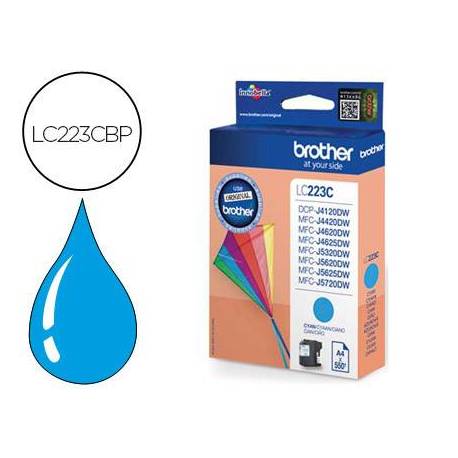 Cartucho Brother LC223CBP color Cian dcp4120dw mfcj4420dw mfcj4620dw mfcj5320dw