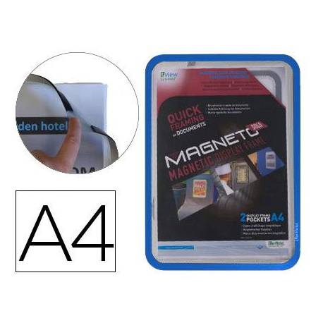 Marco Tarifold Din A4 magnetico azul pack de 2