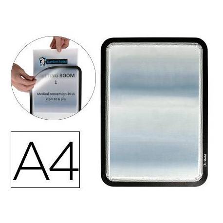 Marco Tarifold Din A4 adhesivo negro pack de 2