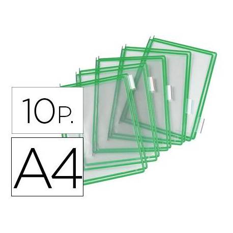 Funda portacatalogo Tarifold Din A4 verde pack de 10