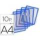 Funda portacatalogo Tarifold Din A4 azul pack de 10