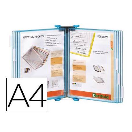 Portacatalogo de pared polipropileno Tarifold con 10 fundas Din A4