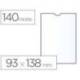 Funda portadocumento Esselte plastico cristal 93 x 138 mm