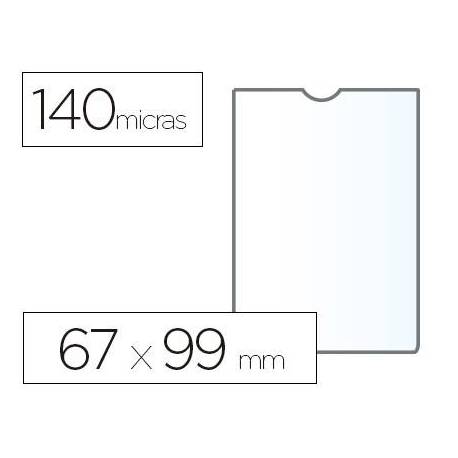 Funda portadocumento Esselte plastico cristal 67 x 99 mm