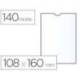 Funda portadocumento Esselte plastico cristal 108 x 160 mm