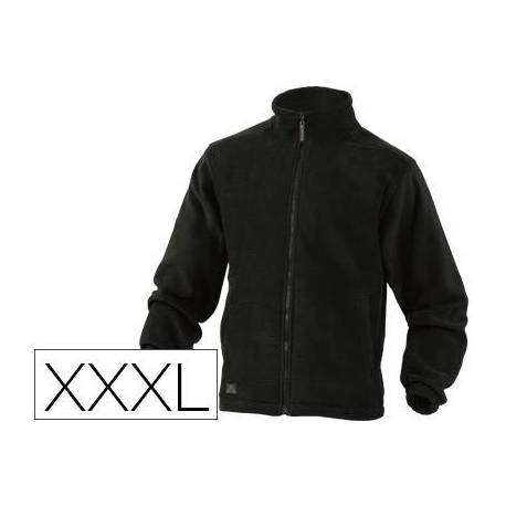 Chaqueta Deltaplus polar con cremallera negra 3XL