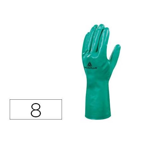Guante DeltaPlus Nitrilo flocado Algodon talla 8