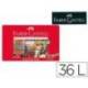 Lapices de colores Faber Castell hexagonales caja metal 36 unidades