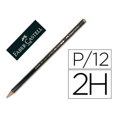 Lapices de grafito Faber Castell 9000 2H