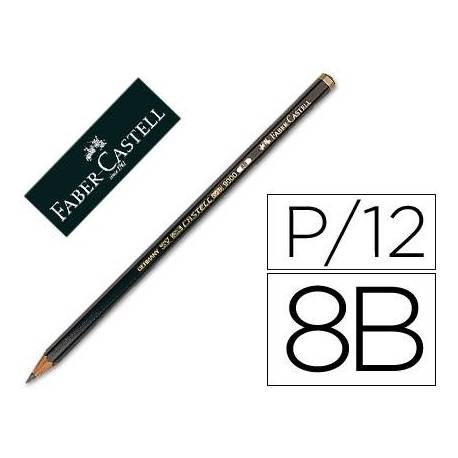 Lapices de grafito Faber Castell 9000 8B