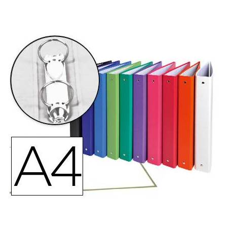 Carpeta Exacompta 2 anillas 30 mm redondas A4 carton forrado colores surtidos