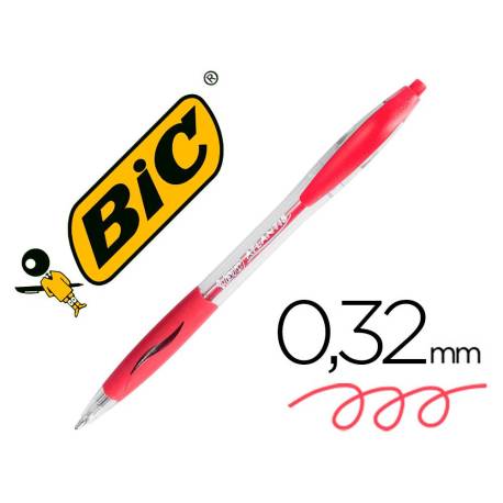 Boligrafo Bic Atlantis color rojo 0,4 mm