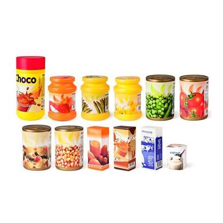 Juego de imitacion surtido de alimentos envasados a partir de 3 años marca Miniland