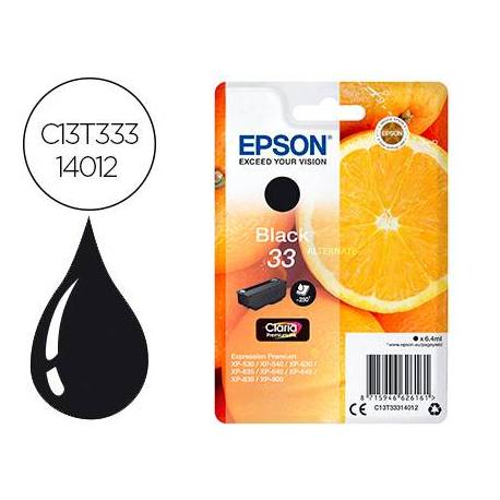 CARTUCHO INK-JET EPSON 33 COLOR NEGRO C13T33314012