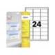 Etiqueta Adhesiva Avery 63,5x33,9 mm blanco Caja con 25 hojas