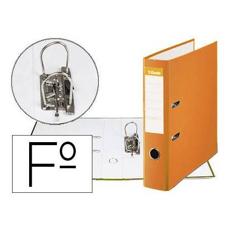 Archivador de Palanca Esselte Carton Forrado Folio Lomo de 75 mm Naranja