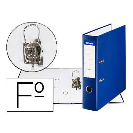 Archivador de Palanca Esselte Carton Forrado Folio Lomo de 75 mm Azul