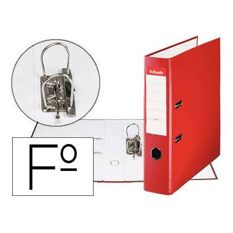 Archivador de Palanca Esselte Carton Forrado Folio Lomo de 75 mm Rojo