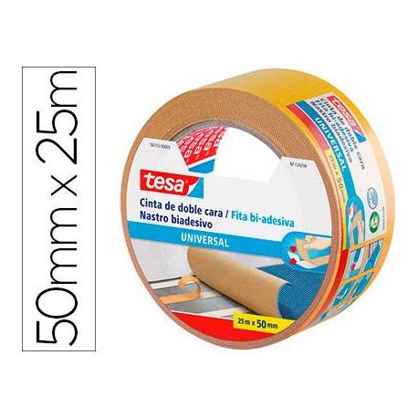 Cinta adhesiva Tesa Doble cara Universal 25m x 50mm