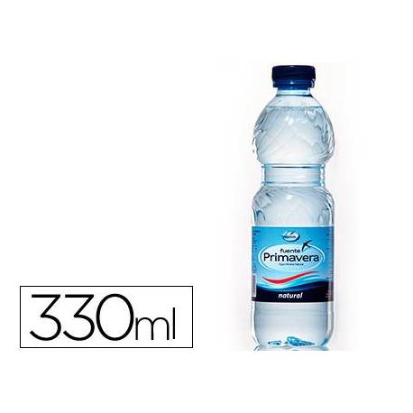 Agua mineral natural marca Fuente Primavera botella 330 ml