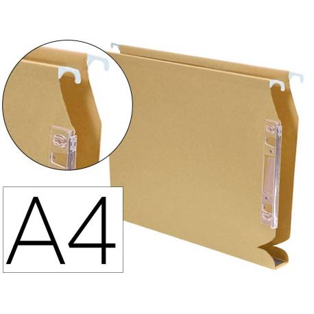Carpeta colgante Gio A4 visor lateral kraft