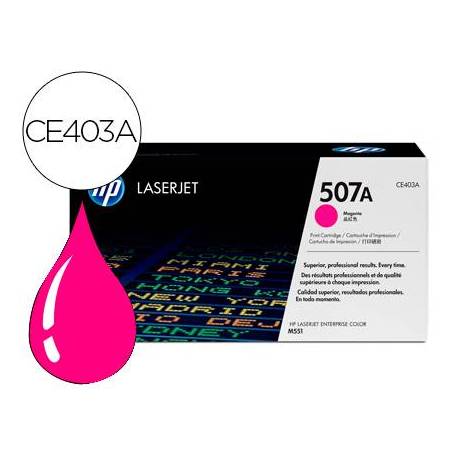 TONER HP 507A LASERJET M551/M570/PRO 500 MAGENTA 6000 PAG