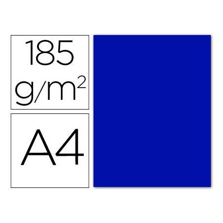 Cartulina Guarro din A4 azul ultramar 185 gr paquete 50 hojas