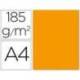 Cartulina Guarro din A4 mandarina 185 gr paquete 50 hojas