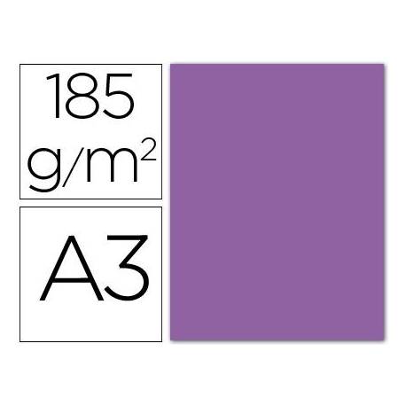 Cartulina Guarro din a3 color violeta 185 gr paquete 50 hojas