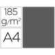 Cartulina Guarro din a4 color gris plomo 185 gr paquete 50 h