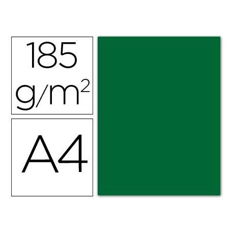 Cartulina Guarro din a4 color verde abeto 185 gr paquete 50 hojas