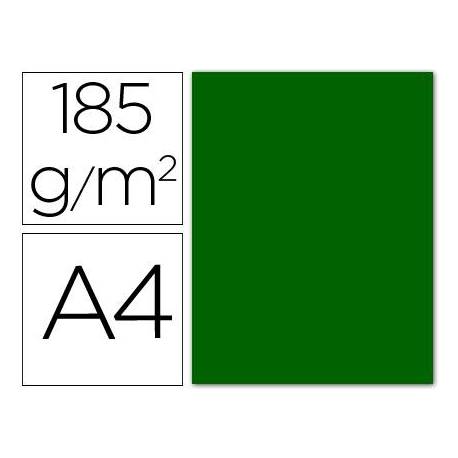 Cartulina Guarro din a4 color verde billar 185 gr paquete 50 hojas.
