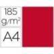 Cartulina Guarro din a4 color rojo 185 gr paquete 50 hojas