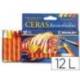 Lapices de cera acuarelable caja 12 unidades colores surtidos