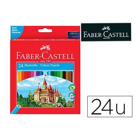 Lapices de colores Faber-Castell hexagonal caja 24 unidades